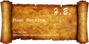 Haar Bettina névjegykártya